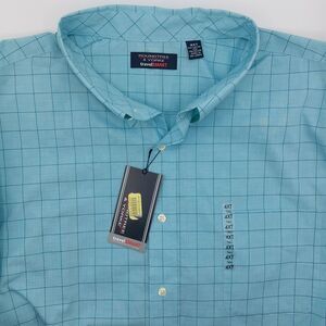 Roundtree & Yorke travelSMART Short Sleeve Shirt Men's 4XT Green Travel NEW!
